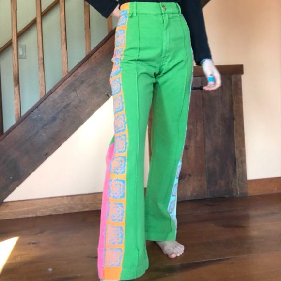 Big Bud press western pants block-printed xs - Picture 1 of 3